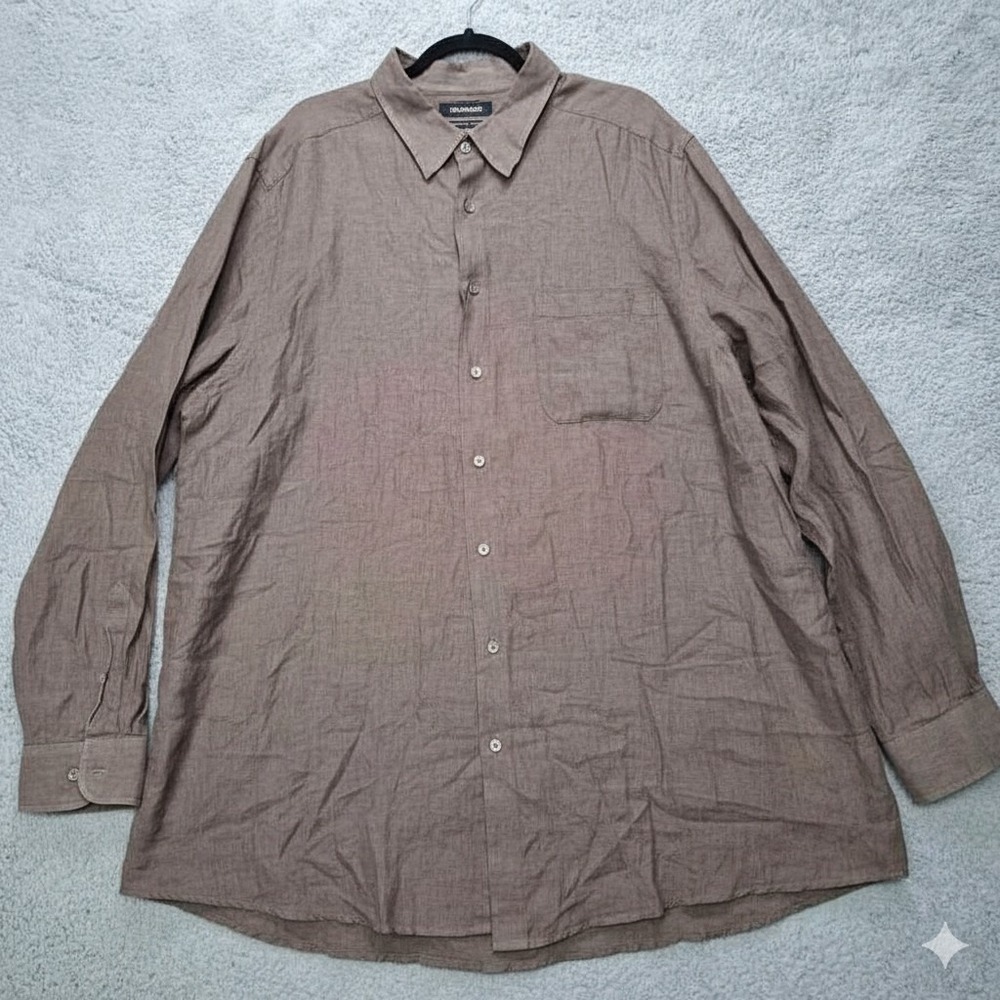 Murano 100% Linen Shirt Sz 3XLT Button Up Quiet Luxury Understated Class Beachy‎